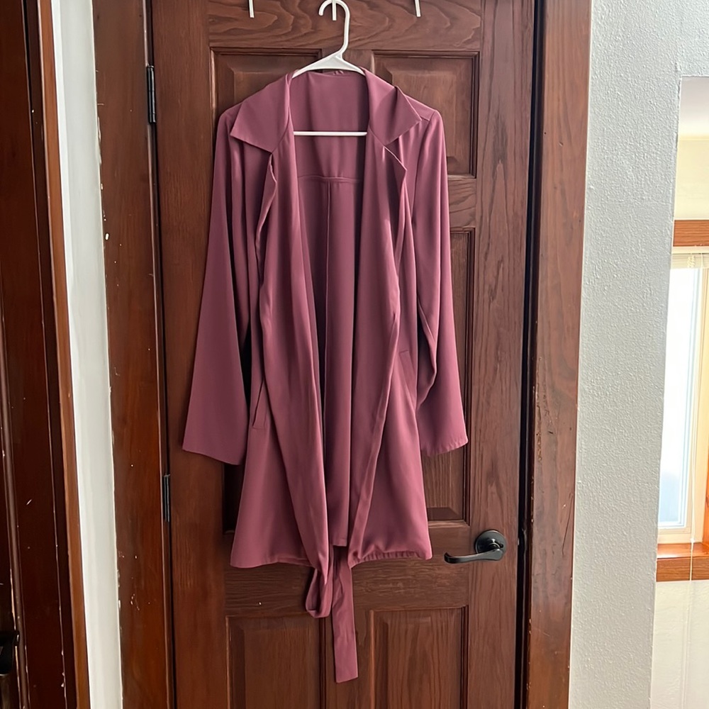 Mauve Tie Waist Topper